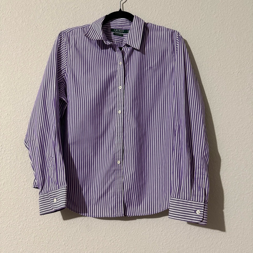 Lauren Ralph Lauren Women’s Lavender Striped Shirt